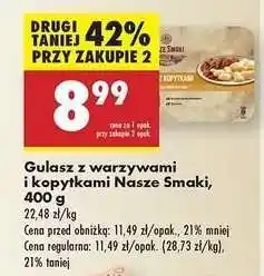 Biedronka Gulasz z warzywami i kopytkami Nasze Smaki, 400 g oferta