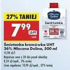 Biedronka Śmietanka kremówka UHT 36% Mleczna Dolina, 500 ml oferta
