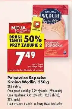 Biedronka Polędwica Sopocka Kraina Wędlin, 250 g oferta