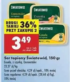 Biedronka Ser topiony Światowid, 150 g oferta