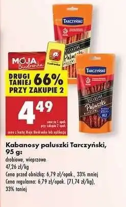 Biedronka Kabanosy paluszki Tarczyński, 95 g oferta