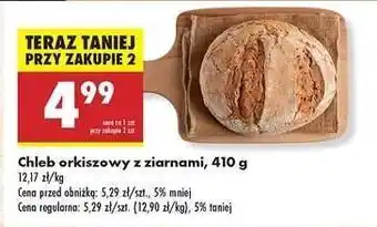 Biedronka Chleb orkiszowy z ziarnami, 410 g oferta