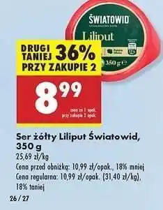 Biedronka Ser żółty Liliput Światowid, 350 g oferta