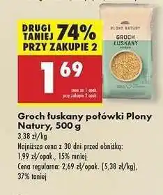 Biedronka Groch łuskany połówki Plony Natury 500 g oferta