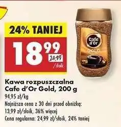 Biedronka Kawa rozpuszczalna Cafe d'Or Gold 200 g oferta