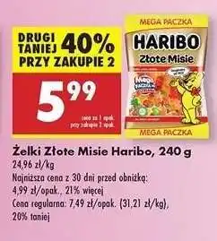 Biedronka Żelki Złote Misie Haribo 240 g oferta