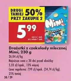 Biedronka Drażetki z czekolady mlecznej Mimi 230 g oferta