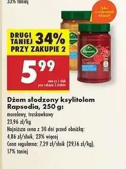 Biedronka Dźem słodzony ksylitolem Rapsodia 250 g oferta