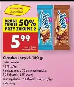 Biedronka Ciastka Jeżyki 140 g oferta