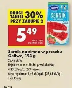 Biedronka Sernik na zimno w proszku Gellwe, 193 g oferta