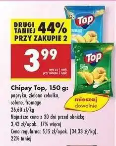 Biedronka Chipsy Top, 150 g oferta