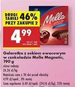 Biedronka Galaretka z sokiem owocowym w czekoladzie Mella Magnetic , 190 g oferta
