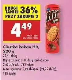 Biedronka Ciastka kakao Hit, 220 g oferta