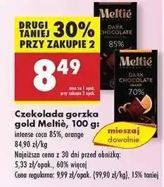 Biedronka Czekolada gorzka gold Meltié, 100 g oferta