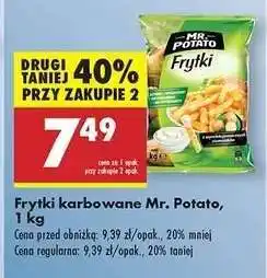 Biedronka Frytki karbowane Mr. Potato 1 kg oferta