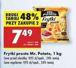 Biedronka Frytki proste Mr. Potato 1 kg oferta