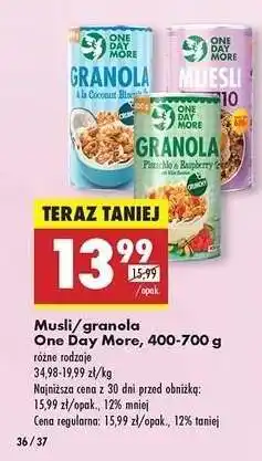 Biedronka Musli/granola One Day More, 400-700 g oferta