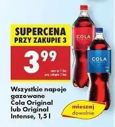 Biedronka Wszystkie napoje gazowane Cola Original lub Original Intense, 1,5 l oferta