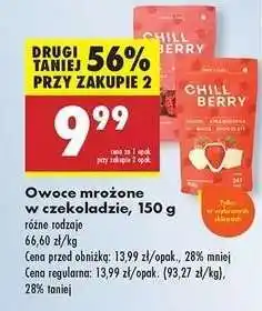 Biedronka Owoce mrożone w czekoladzie, 150 g oferta