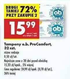Biedronka Tampony o.b. ProComfort 32 szt oferta