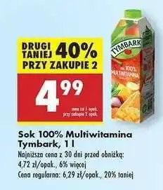 Biedronka Sok 100% Multiwitamina Tymbark, 1 l oferta