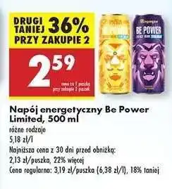 Biedronka Napój energetyczny Be Power Limited, 500 ml oferta
