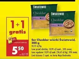 Biedronka Şer Cheddar wiórki Światowid 300 g oferta