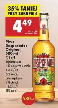 Biedronka Piwo Desperados Original , 580 ml oferta