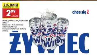Biedronka Piwo Żywiec 0,0%, 4x500 ml oferta