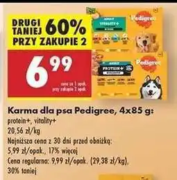 Biedronka Karma dla psa Pedigree, 4x85 g oferta
