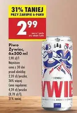 Biedronka Piwo Żywiec 6x500 ml oferta