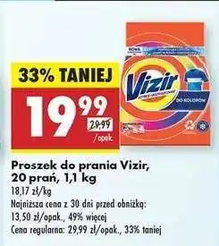 Biedronka Proszek do prania Vizir 20 prań 1,1 kg oferta