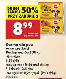 Biedronka Karma dla psa w saszetkach Pedigree, 6x100 g oferta