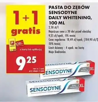 Biedronka PASTA DO ZĘBÓW SENSODYNE DAILY WHITENING, 100 ML oferta