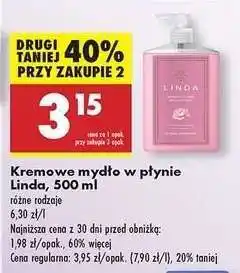 Biedronka Kremowe mydło w płynie Linda, 500 ml oferta
