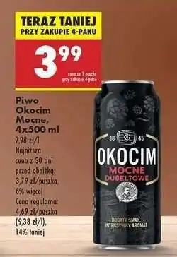 Biedronka Piwo Okocim Mocne, 4x500 ml oferta