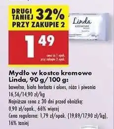Biedronka Mydło w kostce kremowe Linda, 90 g/100 g oferta