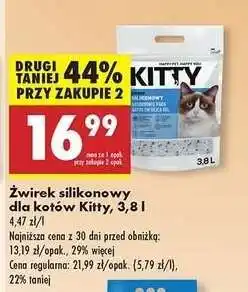 Biedronka Żwirek silikonowy dla kotów Kitty, 3,8 l oferta