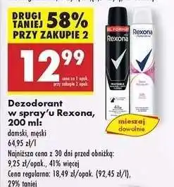 Biedronka Dezodorant w spray'u Rexona, 200 ml oferta