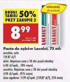 Biedronka Pasta do zębów Lacalut, 75 ml oferta