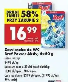 Biedronka Zawieszka do WC Bref Power Aktiv, 4x50 g oferta