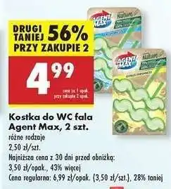 Biedronka Kostka do WC fala Agent Max 2 szt oferta