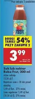 Biedronka Sok lub nektar Bobo Frut, 300 ml oferta