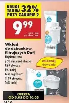 Biedronka Wkład do dzbanków filtrujących Dafi oferta