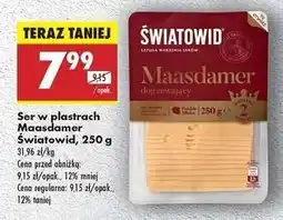 Biedronka Ser w plastrach Maasdamer Światowid, 250 g oferta