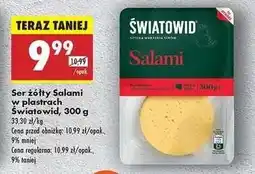 Biedronka Ser żółty Salami w plastrach Światowid , 300 g oferta