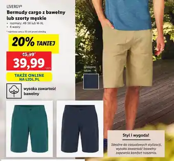 Lidl Bermudy męskie Livergy oferta