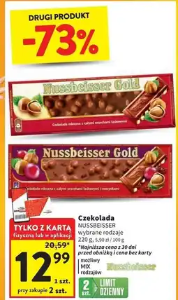 Intermarche Czekolada gorzka z całymi orzechami laskowymi i rodzynkami Alpen Gold Nussbeisser oferta
