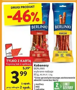 Intermarche Kabanosy delikatny kurczak Morliny Berlinki oferta