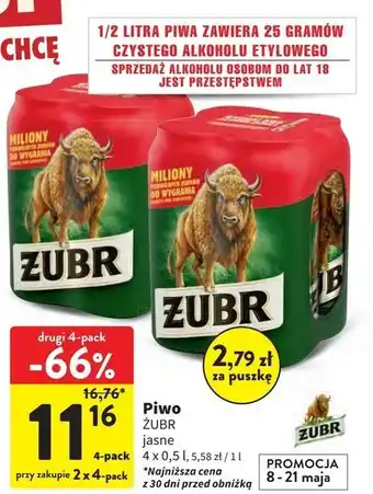 Intermarche Piwo Żubr 1768 oferta